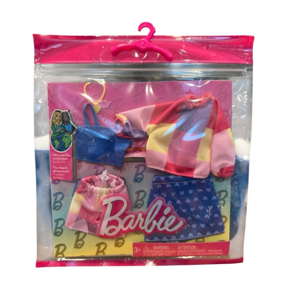 Barbie Fashion Pack Sweater Skirt Shorts Halter Top Sunglasses Necklace NEW